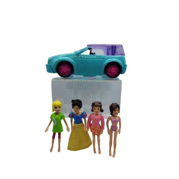 Polly Pocket Toys Polly Pocket Dolls And Convertible Car Vtg Os Lot